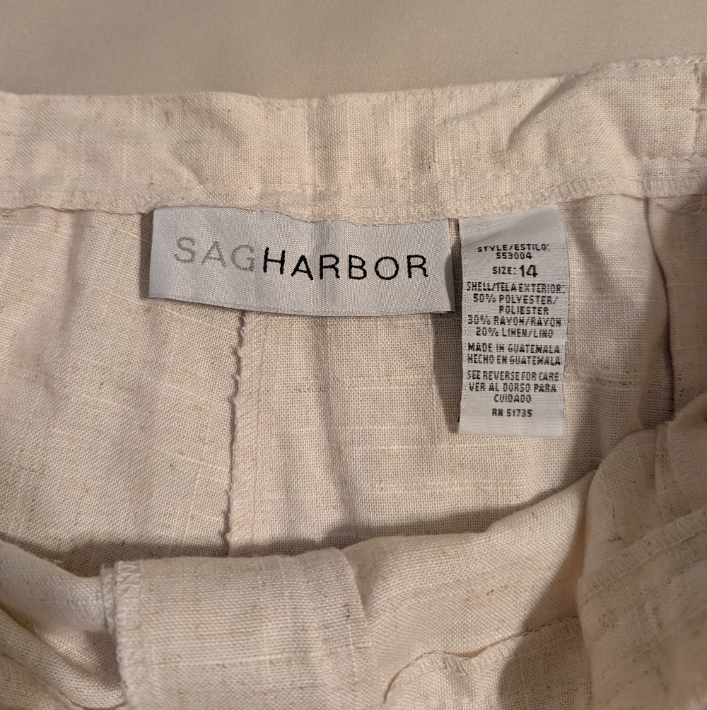 Sag Harbor harbor Women's Linen Pants - Picture 5 of 10